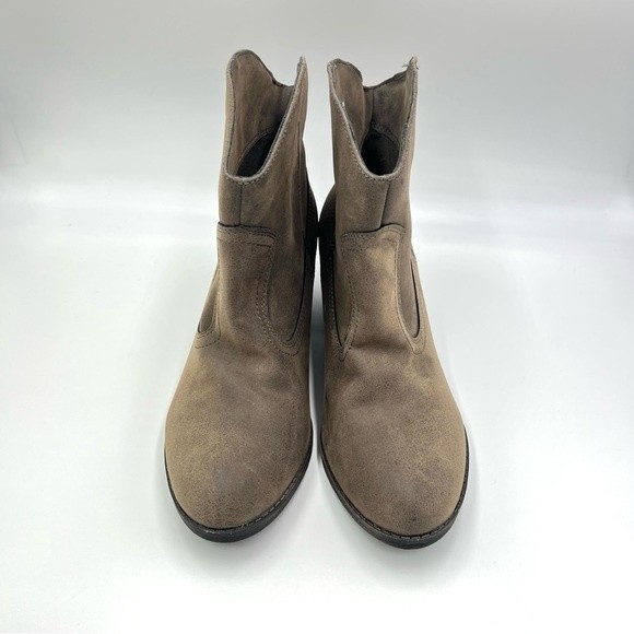 Rocket Dog Womens Faux Vegan Leather Weathered Western Style Brown Boots Size 10 - Picture 3 of 13